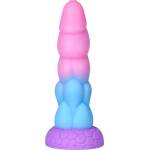 Paloqueth Realistic Big Dragon Monster Dildo with Suction Cup 21.6cm Pink-Blue-Purple