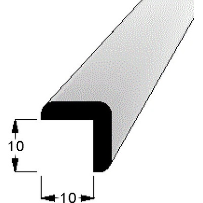 Rohová lišta č.102 - 10 mm x 10 mm, 3 oblé hrany " L", smrková, ŠL1010B