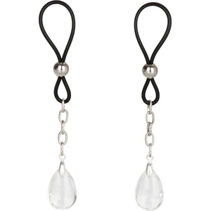 California Exotic Бели кристали висулки за зърна White Crystals