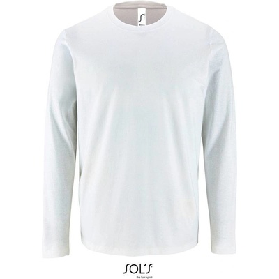 Sol's Imperial LSL Men pánske tričko s dlhým rukávom biele