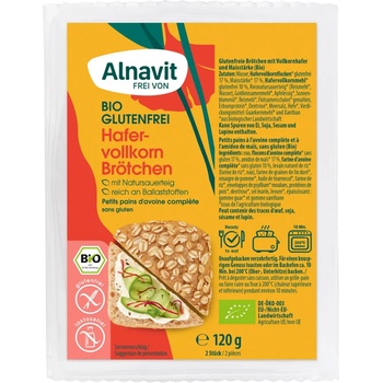 Alnavit Био пълнозърнести овесени кифли - 120 г