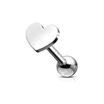 Šperky4U Cartilage piercing do ucha srdíčko CP1056-ST