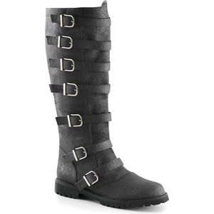 Pleaser USA Pleaser Gotham-110 Blk Distressed Pu L