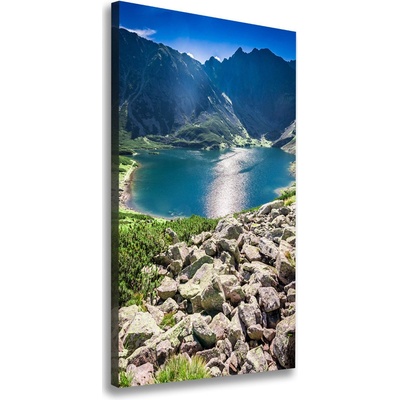 Vertikálny foto obraz na plátne Čierne jazero Tatry 50x100 cm