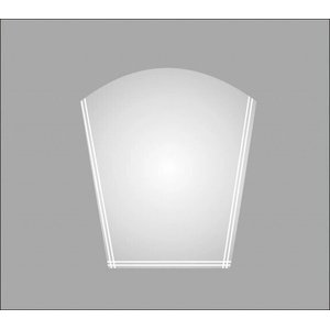 InterCeramic Огледало InterCeramic ICM R42/60 - Вертикално стъклено огледало с декоративни линии (ICM R42 /60)