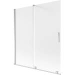 Mexen Velar двукрилен плъзгащ се параван за вана 150 x 150 cm, матирано стъкло, хром - 896-150-000-31-01 (896-150-000-31-01)