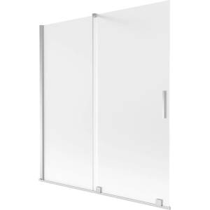 Mexen Velar двукрилен плъзгащ се параван за вана 150 x 150 cm, матирано стъкло, хром - 896-150-000-31-01 (896-150-000-31-01)