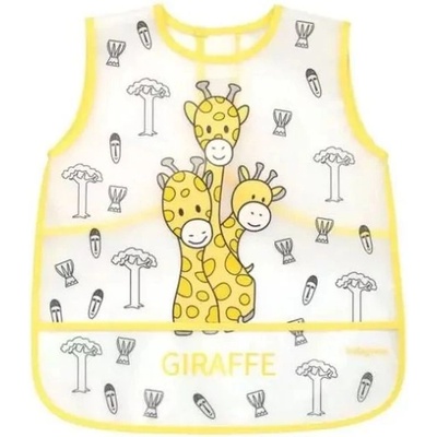 Babyono Детска престилка Babyono - Жирафи, жълта (5901435407134)