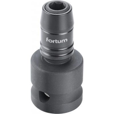 FORTUM Adaptér rázový na bit, 1/2" 4-hran na 1/4" 6-hran, CrMo 4790002