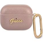 Guess GUAPSASMP калъф за AirPods Pro, розов, Saffiano Script Metal Collection (GUAPSASMP)