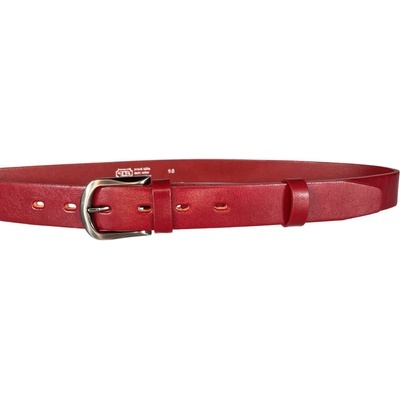 Penny Belts kožený opasek 30-199-93 červený