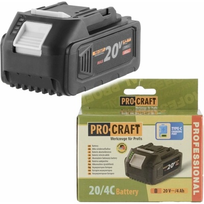 Procraft 20V Li-ion, 4000mAh USB C 20/4C