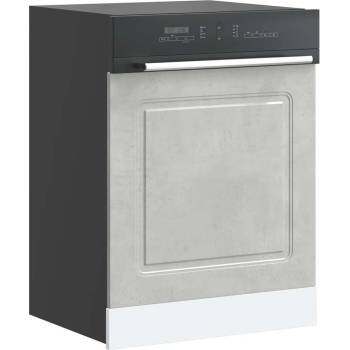 vidaXL Панел за съдомиялна машина, Kalmar, бетонно сив инженерно дърво (853661)