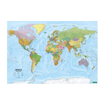 Mapa světa XXL 1:15 000 000 / nástěnná mapa (politická, anglicky) - freytag&berndt