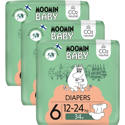 Moomin Baby 6 Maxi 12–24 kg 34 ks