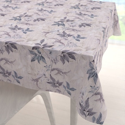 Biante Dekorační čtvercový ubrus PML-053 Pnoucí lístky na béžovém 110x110cm