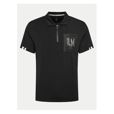 La Martina Тениска с яка и копчета YMP015 JS324 Черен Regular Fit (YMP015 JS324)