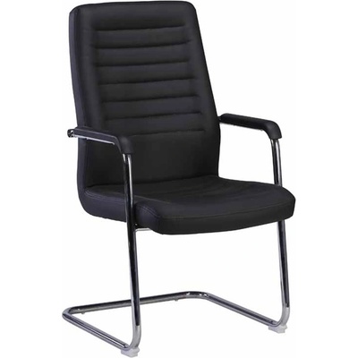 RFG Посетителски стол RFG Sit M (B-79/BLACK/1PC), до 120кг, еко кожа, черен (B-79/BLACK/1PC)