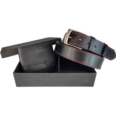 Penny Belts Set koženého opasku 40-34-1CV-60 s peněženkou