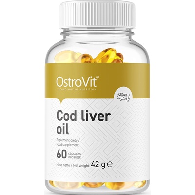 OstroVit Cod Liver Oil, 500 mg, 60 капсули, OstroVit