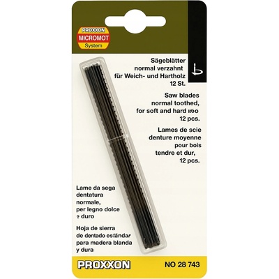 Proxxon pilové listy s kolíčkem 18 zubů 12 kusů