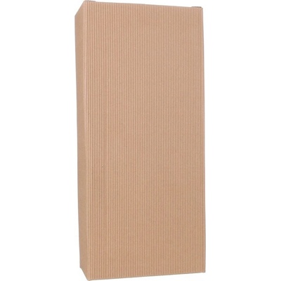 Darčeková krabica vlnitá lepenka natur na 2 fľaše 363x78x162 mm