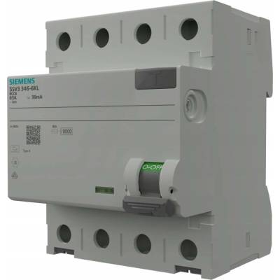 Proudový chránič 63A 30mA 4p RCCB VDE Siemens 0133