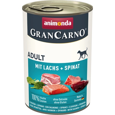 Animonda 24х400г GranCarno Original Adult Animonda, консервирана храна за кучета - сьомга със спанак