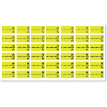 Spree Етикети 17/30 мм двуредов лв/€, 42 бр. на лист, 10 л. , жълт (3800884173510)