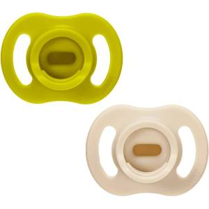 Tommee Tippee Ортодонтични залъгалки Tommee Tippee Ultra Light Stay Put, 6-18м, зелена/кремава (Ultra Light Stay Put)