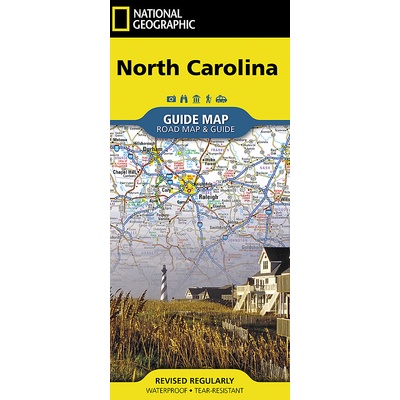 National Geographic Maps mapa North Carolina voděodolná