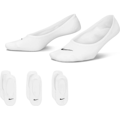 Nike Дамски чорапи Nike 3 Pack Invisible Socks Ladies - White