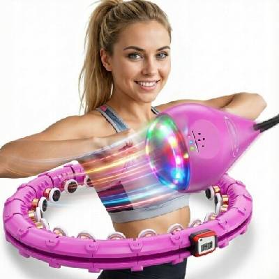 SPMOOVE Hula hop s výstupkami 120 cm fialový