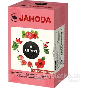 Leros Čajová Chvíľka Jahoda ovocný čaj aromatizovaný 20 x 2 g