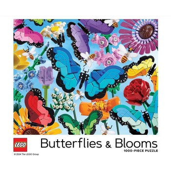 Chronicle Books - Puzzle Lego: Butterflies and Blooms - 1 000 piese