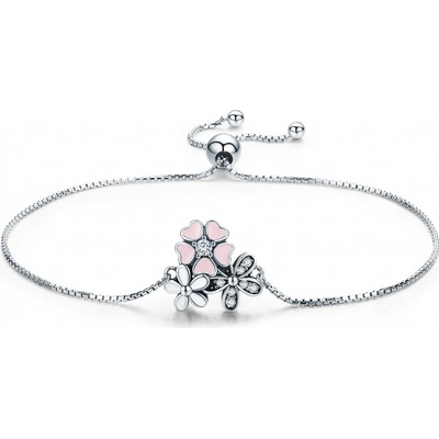 Olivie stříbrný náramek třešňový květ 2929