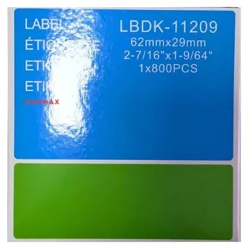 Image 1 of NEOMAX ЛЕНТА ЗА ЕТИКЕТНИ ПРИНТЕРИ BROTHER ТИП QL - SMALL ADRESS LABELS - 29 mm x 62 mm x 800 - DK11209 (DK-11209) - PN LB-11209 - NEOMAX (300BRADK11209N)