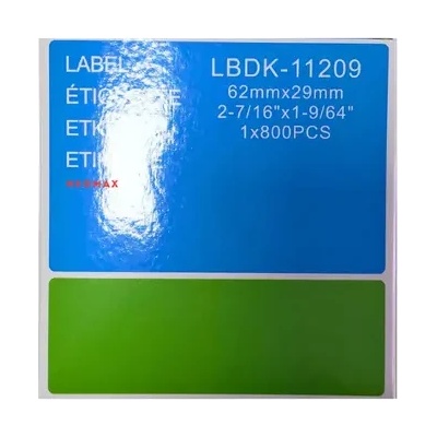 NEOMAX ЛЕНТА ЗА ЕТИКЕТНИ ПРИНТЕРИ BROTHER ТИП QL - SMALL ADRESS LABELS - 29 mm x 62 mm x 800 - DK11209 (DK-11209) - PN LB-11209 - NEOMAX (300BRADK11209N)