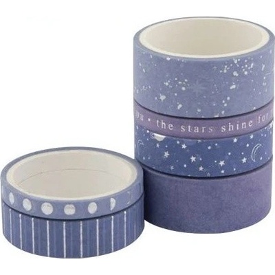 Creative Craft Group Samolepicí sada fialové se vzory 6 ks