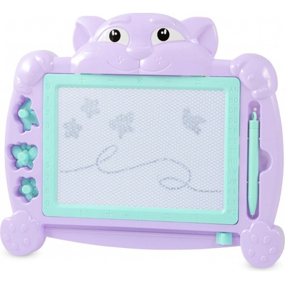 FunPlay B88129 Detská tabuľka na kreslenie LEVÍK s príslušenstvom 29x24cm fialová