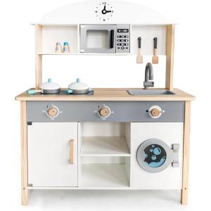 ECOTOYS Детска Дървена Кухня с Пералня XXL Ecotoys 89041 (TL89041)