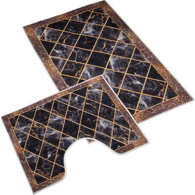 Bellatex 3D tisk sada černý mramor 60 x 100 +60x50 cm – Zboží Dáma