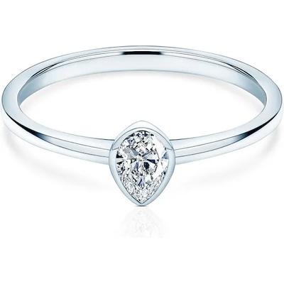 SAVICKI Годежен пръстен Pure: бяло злато, диамант с шлифовка