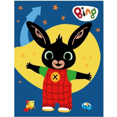 BrandMac Detská chlapčenská fleecová deka Zajačik Bing a jeho hračky