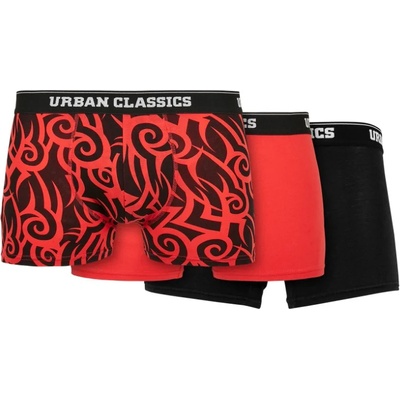 Urban Classics Комплект 3 чифта боксерки Urban Classics от органичен памук /tribal aop+popred+black UB-TB3838-03287 - Многоцветен, размер L