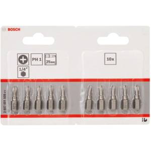 Bosch - Комплект битове PH1, дължина 25 мм, 10 бр. 2607001509 (2607001509)