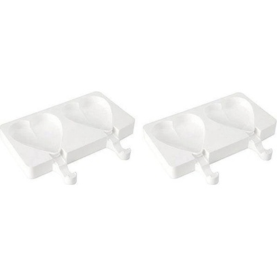 Silikónová forma na nanuky – 2 ks, srdcia, 91 × 85 × 23 mm - Silikomart