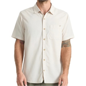 Roark Мъжка риза с копчета Roark Made to Fade S/S Woven Shirt - Washed Bone - размер XL (033-3048-0114)