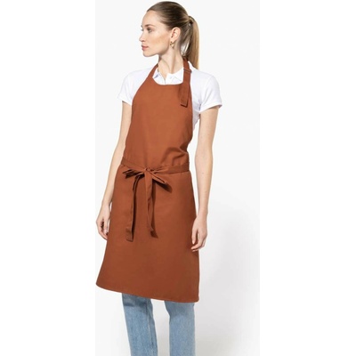 Kariban Zástěra přes hlavu bez kapes Pure zelená oliva