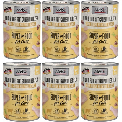 MAC´s Cat Kuracie s hydinovými srdiečkami 6 x 400 g